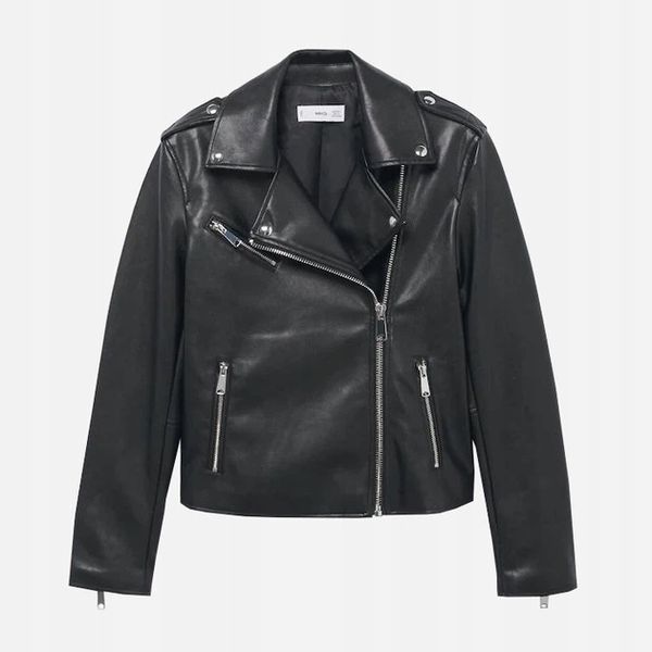 Mango - Kurtka ze skóry ekologicznej L zdjęcie 1