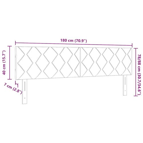 Wezgłowie LED Ze LED Lights Geometric granatowy 180 cm Aksamit na Arena.pl