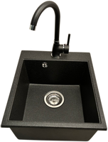 Zlewozmywak jednokomorowy COBALT grafit + bateria NOON