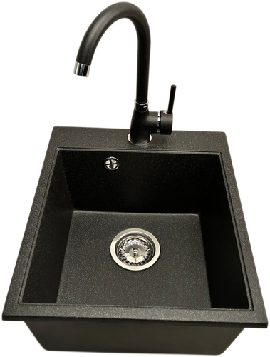 Zlewozmywak jednokomorowy COBALT grafit + bateria NOON na Arena.pl