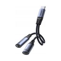 Adapter DAC 2w1 Joyroom SY-C03 USB-C do 2x USB-C - czarny