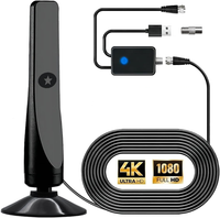 Antena Wewnętrzna Wave Pokojowa DVB-T2 Czarna 15dBi