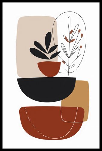 Plakat 40x60cm Botaniczna Abstrakcja na Arena.pl