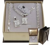 SREBRNY PEŁNY ŁAŃCUSZEK MĘSKI PANCERKA Z ZAWIESZKĄ PR. 925 + GRAWER GRATIS