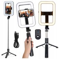 Selfie-stick Alogy SelfieStick z Lampą LED Bluetooth GlowStick czarny