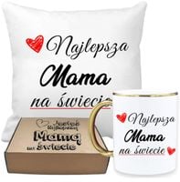ZESTAW PREZENTOWY PODUSZKA I PIĘKNY KUBEK DLA MAMY DZIEŃ MATKI URODZINY
