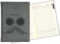 GRAWEROWANY KALENDARZ książkowy A5 2026 z różnymi wzorami twoje nazwisko