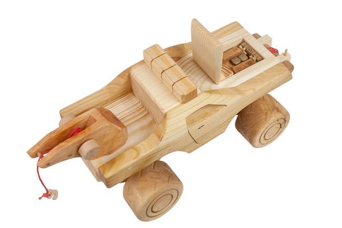 Duży, drewniany samochód "Monster Truck" na Arena.pl