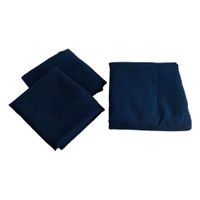 poszewki 155x200cm i dwie 80x80cm mikrofaza granat