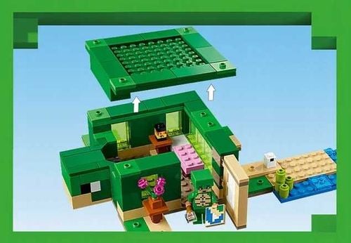 21254 - lego minecraft - domek na plaży żółwi na Arena.pl