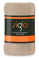 Koc Pluszowy 150X200 Mikrofibra Siglo Ciemny Beż