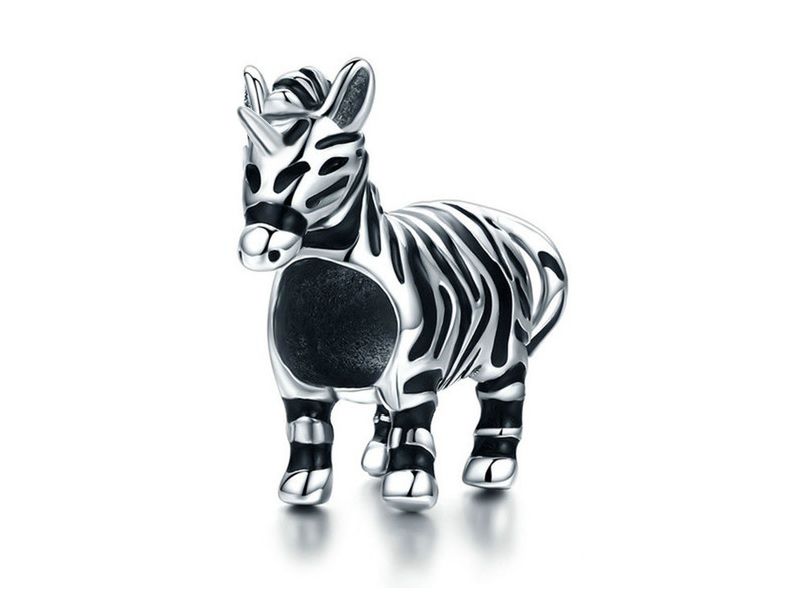 Rodowany srebrny charms do pandora zebra jednorożec unicorn srebro 925 NEW111 zdjęcie 1