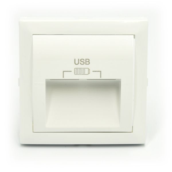 Efapel Logus90 element centralny do gniazda podw.usb biały 90673 TBR zdjęcie 1