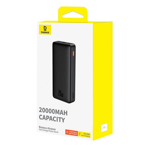 Powerbank Baseus Airpow 20000mAh 20W (czarny) na Arena.pl