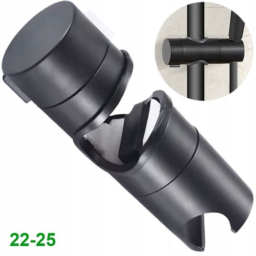 Uchwyt na słuchawkę do drążka prysznicowego M22-25 CZARNY na Arena.pl