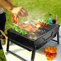 GRILL PRZENOŚNY TURYSTYCZNY WĘGLOWY SKŁADANY OGRODOWY Z UCHWYTEM KEMPINGOWY