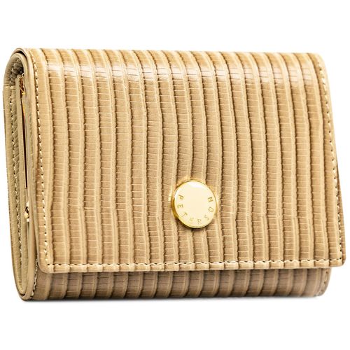 beżowy, pojemny portfel damski ze skóry naturalnej i ekologicznej na Arena.pl