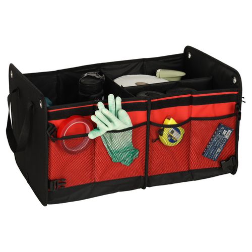 Organizer Do Bagażnika Duża Torba Do Samochodu Czarny Czerwony na Arena.pl