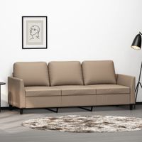 3-osobowa sofa, cappuccino, 180 cm, sztuczna skóra