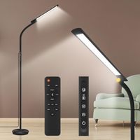 Lampa stojąca światła dziennego 10000 lux pilot dotykowa czarna