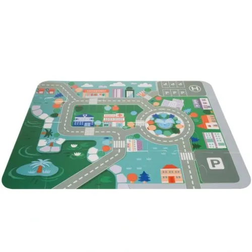 Drewniane Klocki Miasto Auta 100 Klocków + Puzzle na Arena.pl