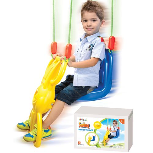 Huśtawka dla dzieci z podnóżkiem i uchwytem na Arena.pl