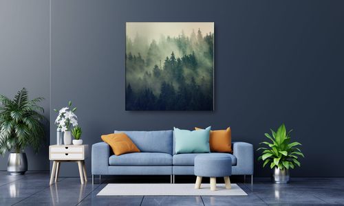 OBRAZ NA PŁÓTNIE 027 Gęsty las 50x50cm na Arena.pl