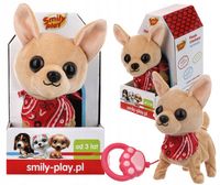 SMILY PLAY Pies piesek chodzący na smyczy dla dzieci interaktywny szczeka