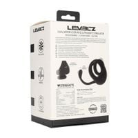 dual motor silicone cockring with prostate stimulator - black
