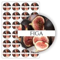 NAKLEJKI etykietki figowy FIGA słoiki przetwory dżem sok 24szt.
