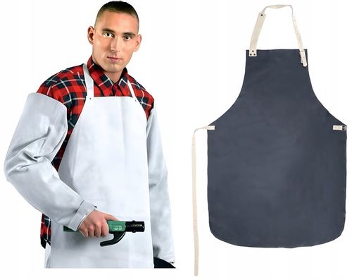 Lekki Fartuch Spawalniczy Skórzany Ochronny Dla Spawacza Trudnopalny 72x122 na Arena.pl