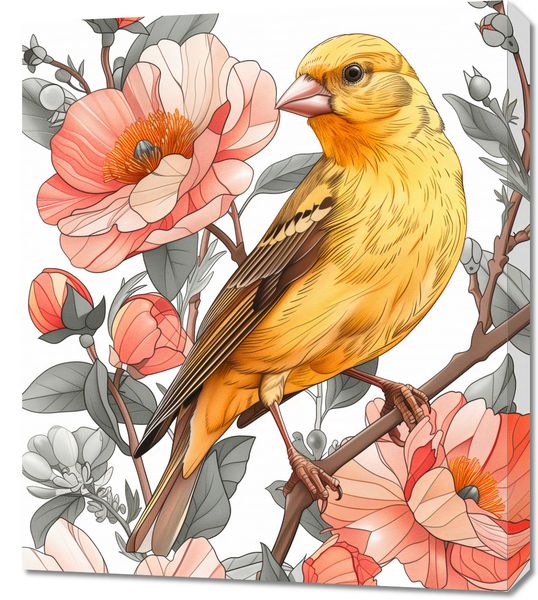 Obraz 60x70cm Wiosenny Śpiewaczek zdjęcie 1