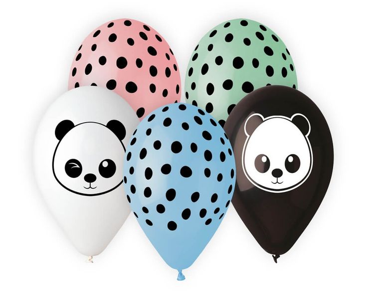 Balony panda kropki, 33 cm zdjęcie 1