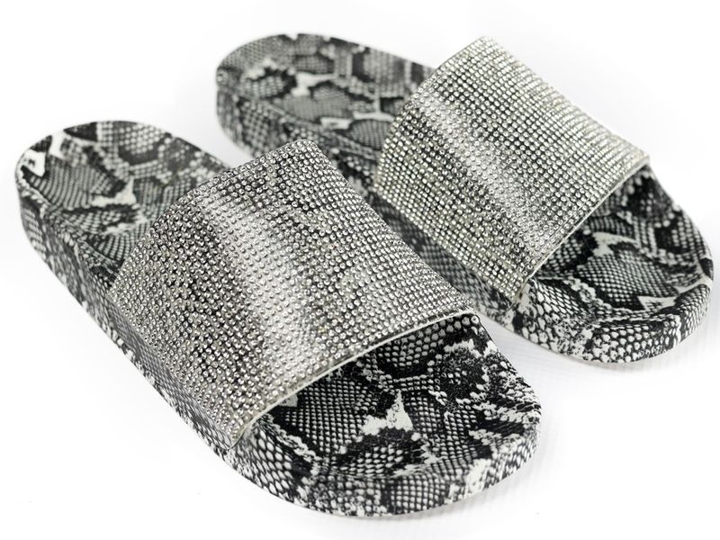 Klapki gumowe wężowy wzór cyrkonie 36 zdjęcie 4