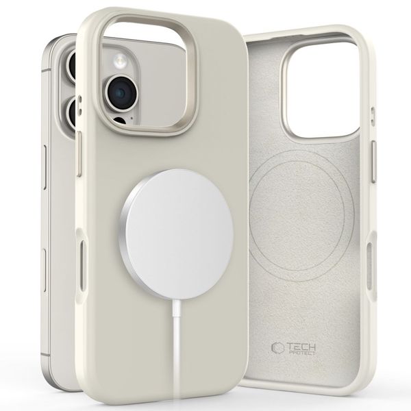 Etui Tech-Protect Silicone Pure MagSafe DO iPhone 16 Pro Cosmic Latte zdjęcie 1