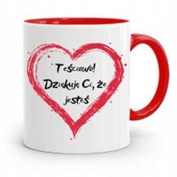 Kubek Czerwony Teściowej Teściowo Dziękuje Ci Z Nadrukiem Ze Zdjęciem
