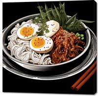 Obraz 100x100cm Ramen w Sztuce