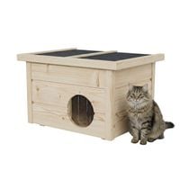 DOMEK DLA KOTA BUDA DREWNIANA QLS NATURAL 40X50 CM