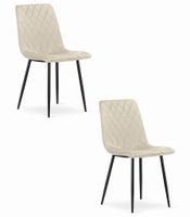 Krzesło TURIN - beż aksamit x 2