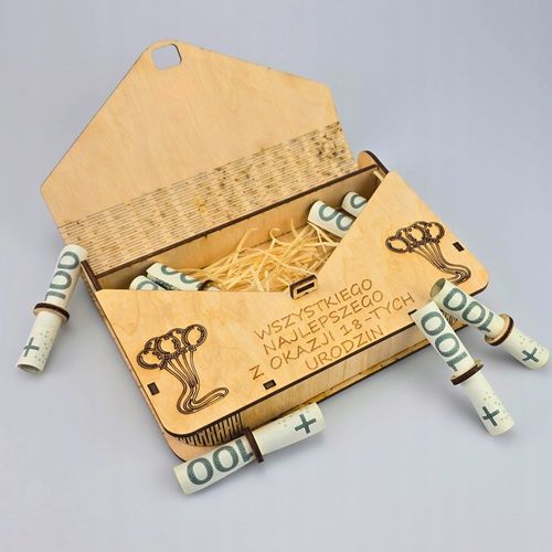 PUDEŁKO NA PIENIĄDZE PREZENT NA URODZINY CHRZEST ROCZEK PAMIĄTKA na Arena.pl