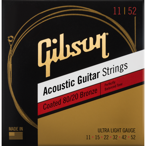 Struny do gitary akustycznej 11-52 80/20 Bronze Coated Gibson SAG-CBRW11 na Arena.pl