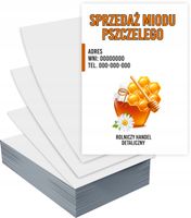 Ulotki A5 100 szt firmowe reklamowe MIÓD PSZCZELI + PROJEKT GRATIS