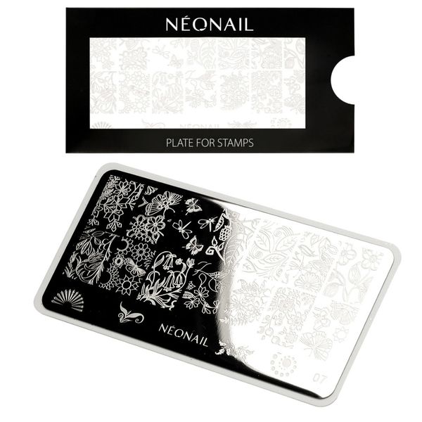NEONAIL Blaszka do stempli stamping plate 07 zdjęcie 1