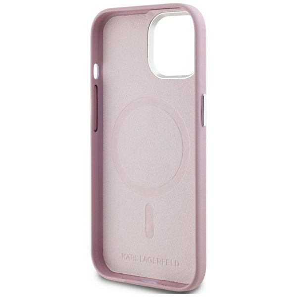 Etui Karl Lagerfeld do iPhone 15, Różowy, MagSafe zdjęcie 7