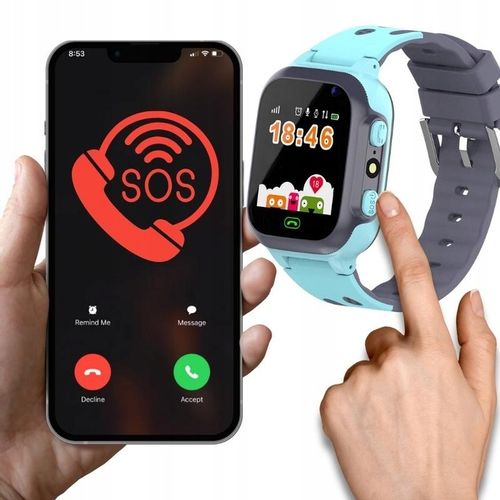 B SMARTWATCH DLA DZIECI ZEGAREK LOKALIZATOR SOS GPS APARAT SIM GRY +GRATIS na Arena.pl