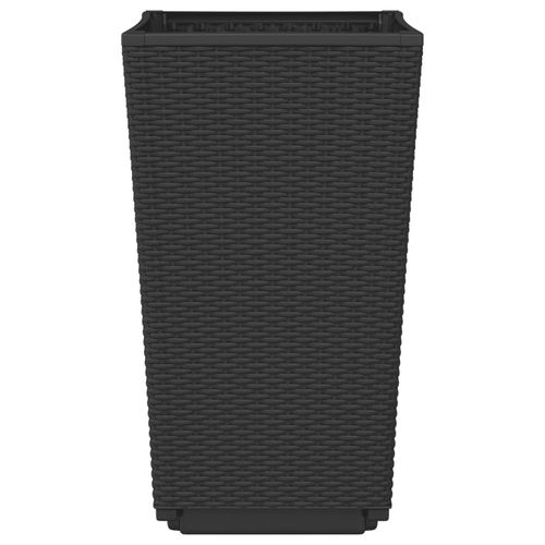 Donice ogrodowe, 2 szt., czarne, 32,5x32,5x57, PP na Arena.pl