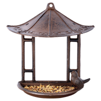 Karmnik dla ptaków żeliwny wiszący Domek Budka Poidełko