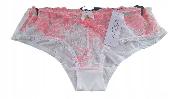 Majtki koronkowe VALEGE Lingerie dany ecru róż w rozmiarze 36 S zdjęcie 1
