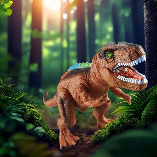 DINOZAUR DLA DZIECI ZDALNIE STEROWANY ROBOT ZABAWKA NA PILOTA CHODZI RYCZY na Arena.pl