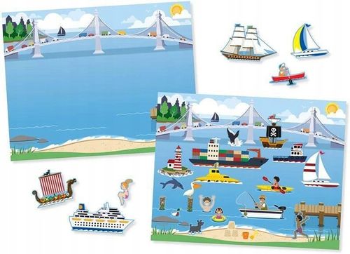 Książeczka z naklejkami wielokrotnego użytku Pojazdy 14199-Melissa & Doug, na Arena.pl
